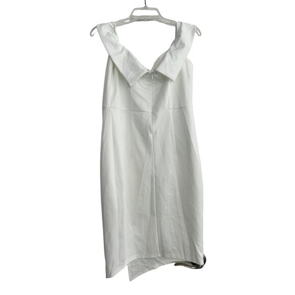 NWT New Style Classic Fashion Women's Size Large Bright White Dress Midi - Picture 2 of 6